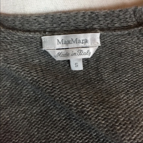 Max Mara 100% Cashmere Open-front Cardigan Sweater Super Soft Gray Size Small S - Picture 10 of 14